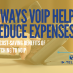 image of a phone with text about reducing costs with voip phone service