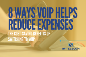 image of a phone with text about reducing costs with voip phone service