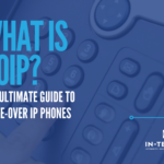 Picture of a voice-over IP (voip) phone, text that says "What is VOIP? The ultimate guide to voice-over IP phones"