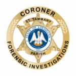 Official seal of the St Tammany Coroners office representing a government law enforcement entity that In-Telecom proudly serves.